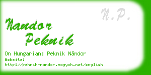 nandor peknik business card